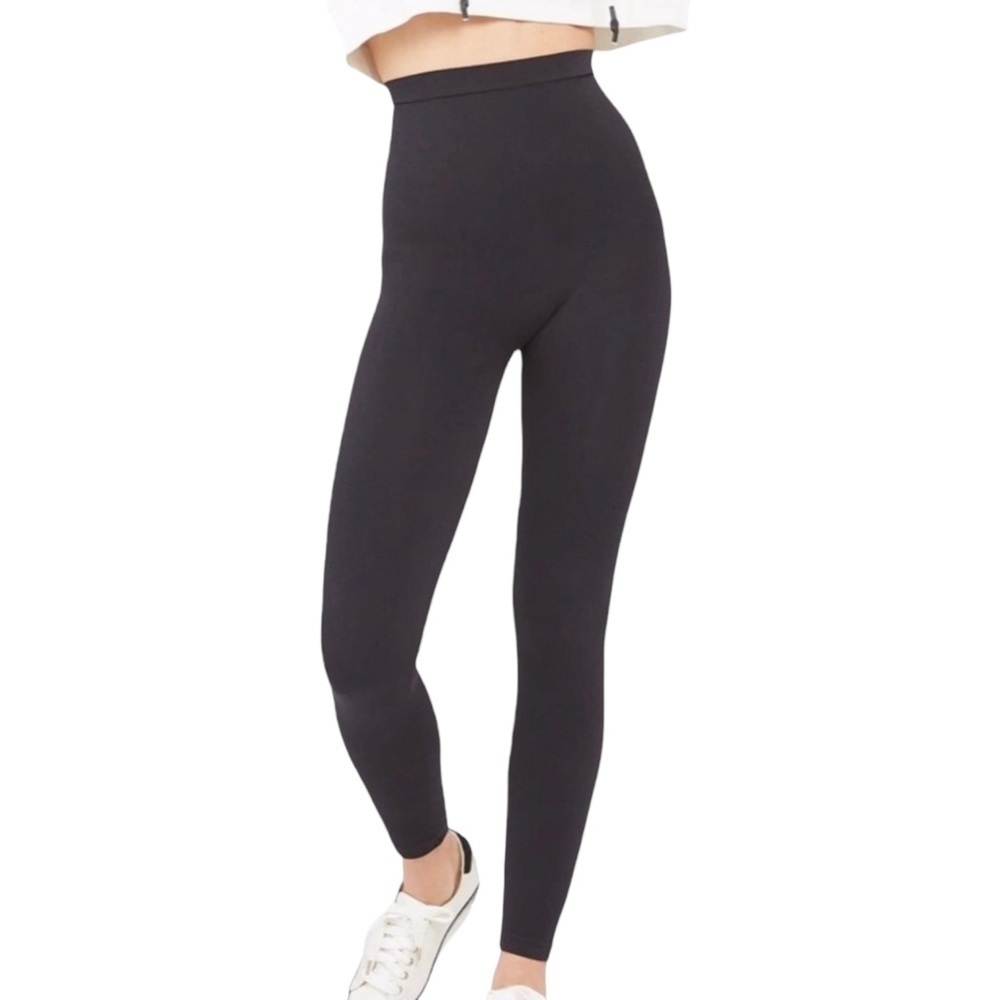 Spanx Look At Me Now Seamless Leggings Black Size 1X High Waist 20133R